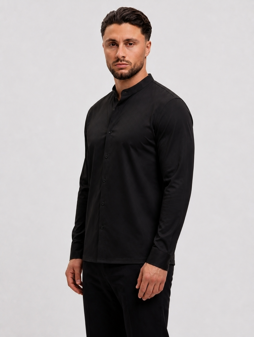 Mao Black Long - zijkant studio