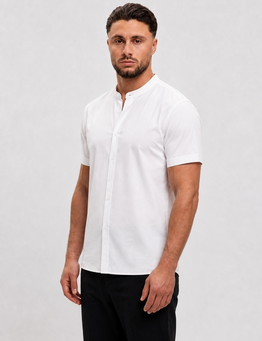 Mao White Shirt - zijkant studio