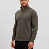 Knitted Zipper Green - zijkant studio