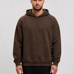 RK Blank Hoodie Coffee Oversized - voorkant studio