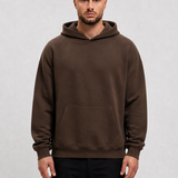 RK Blank Hoodie Coffee Oversized - voorkant studio