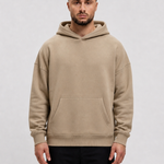 RK Blank Hoodie Brown Oversized - voorkant studio