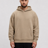 RK Blank Hoodie Brown Oversized - voorkant studio