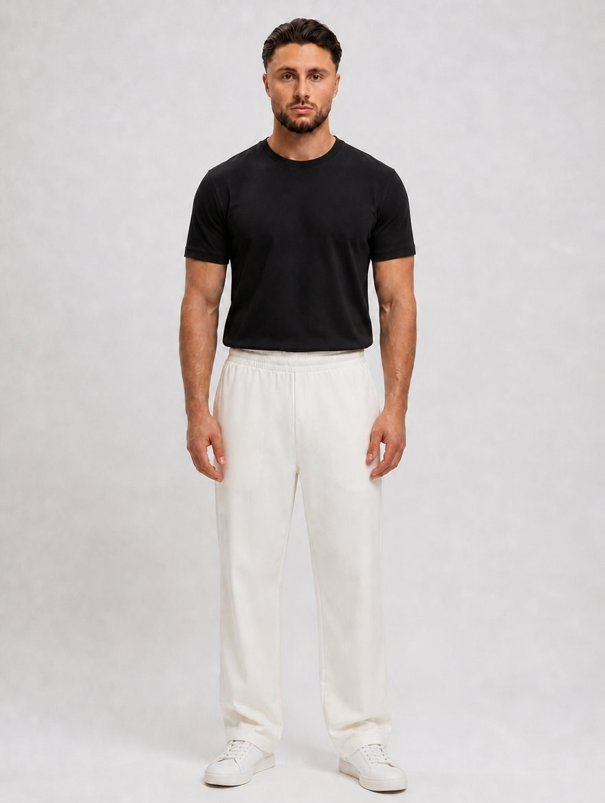 Ease Pants Wit - voorkant volledig