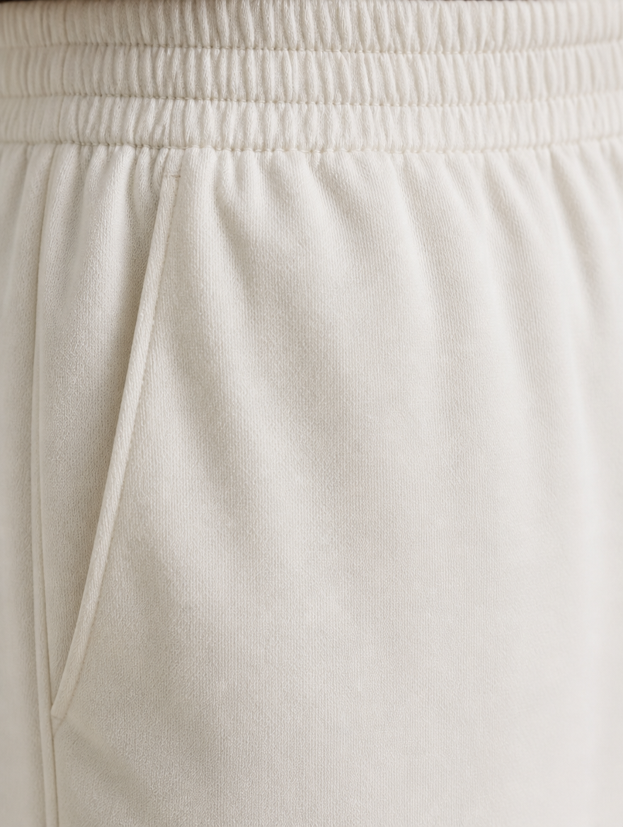 Ease Pants Wit - stofdetail