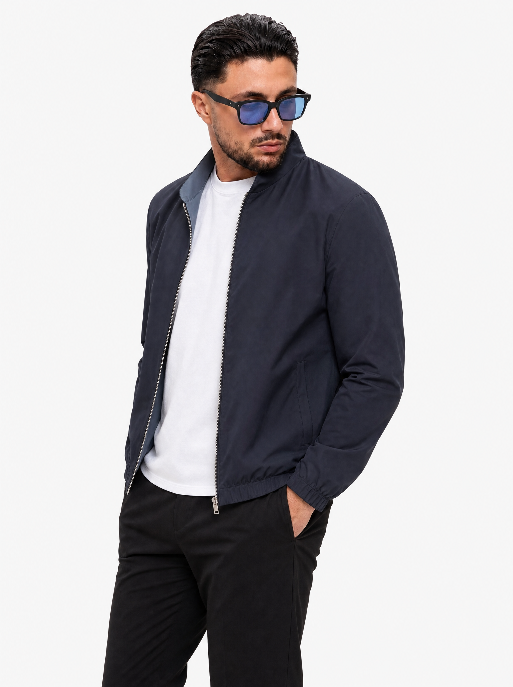 Core Jacket Navy - voorkant schuin