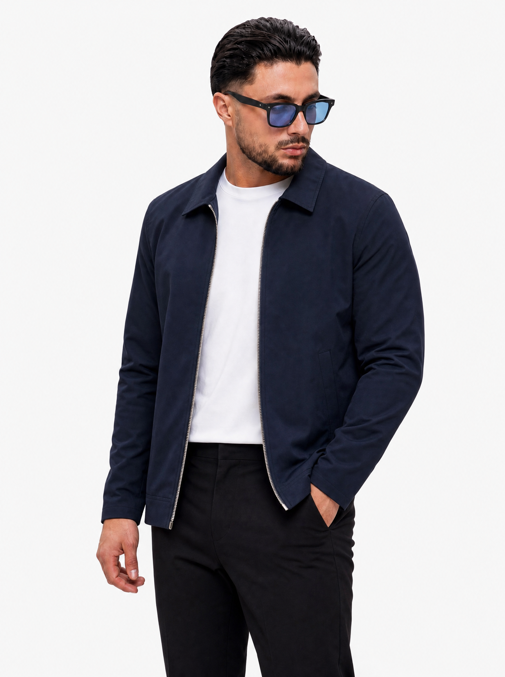 Core Zip Jacket Navy - voorkant
