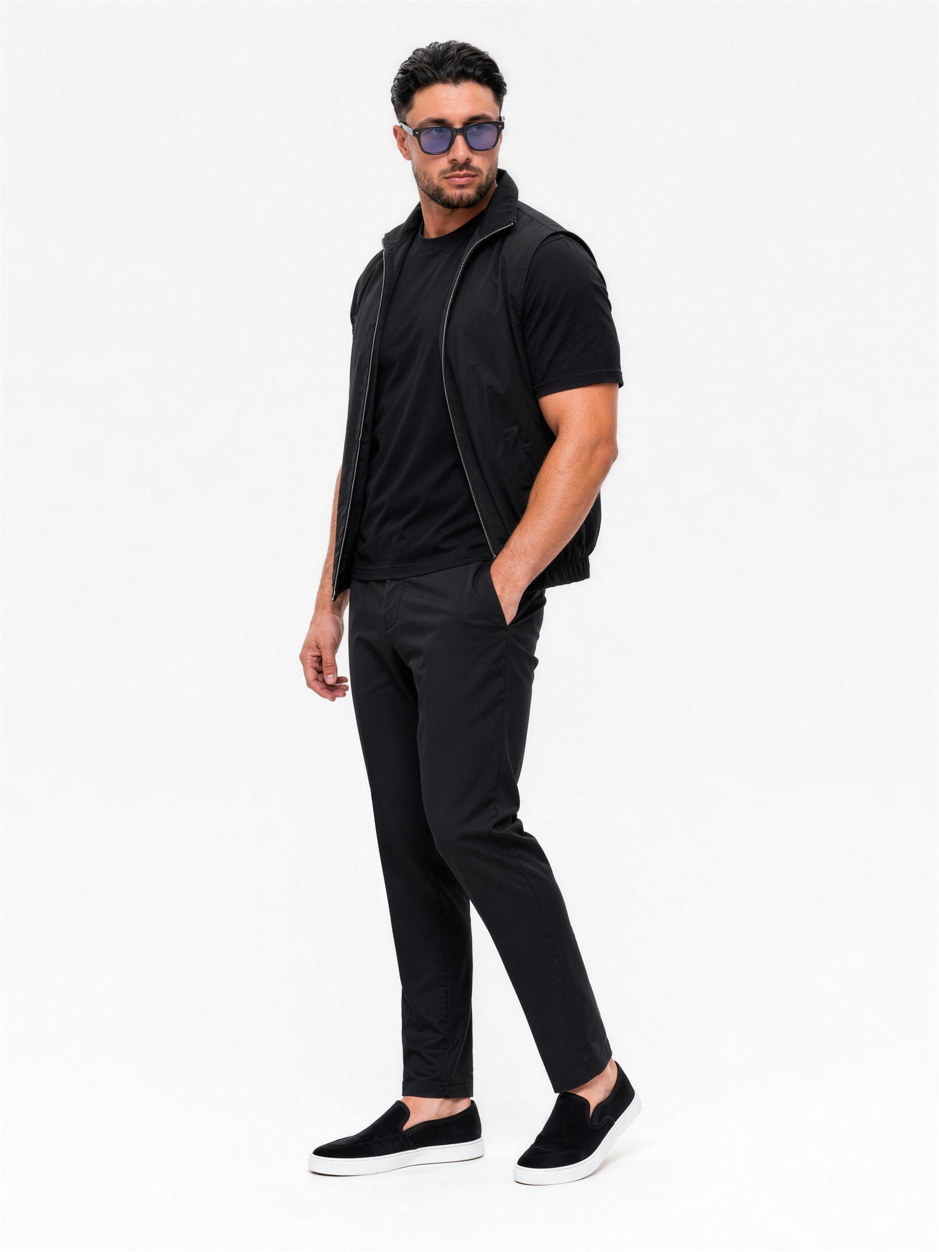 Core Bodywarmer Black - zijkant schuin