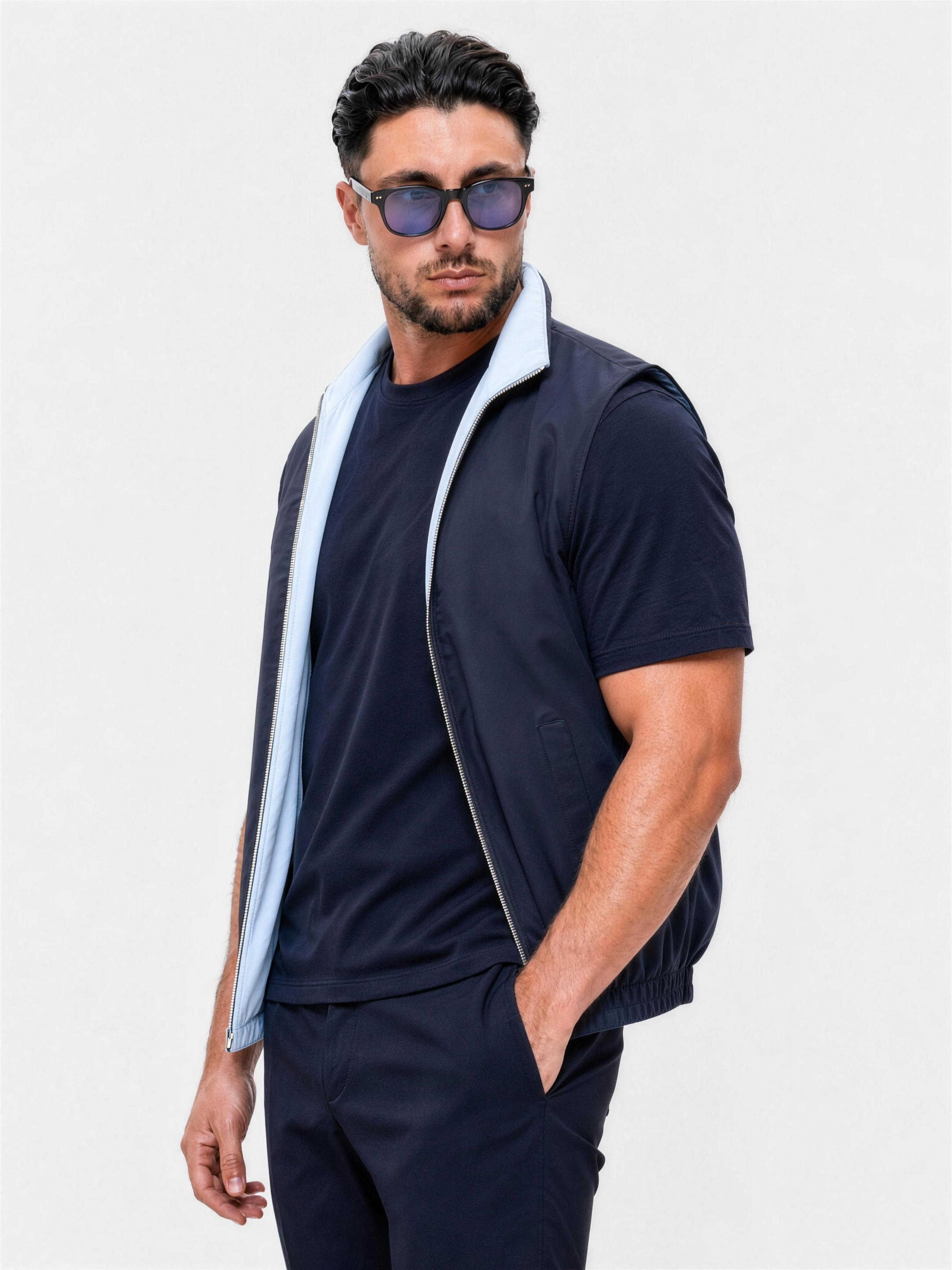Core Bodywarmer Navy - voorkant schuin
