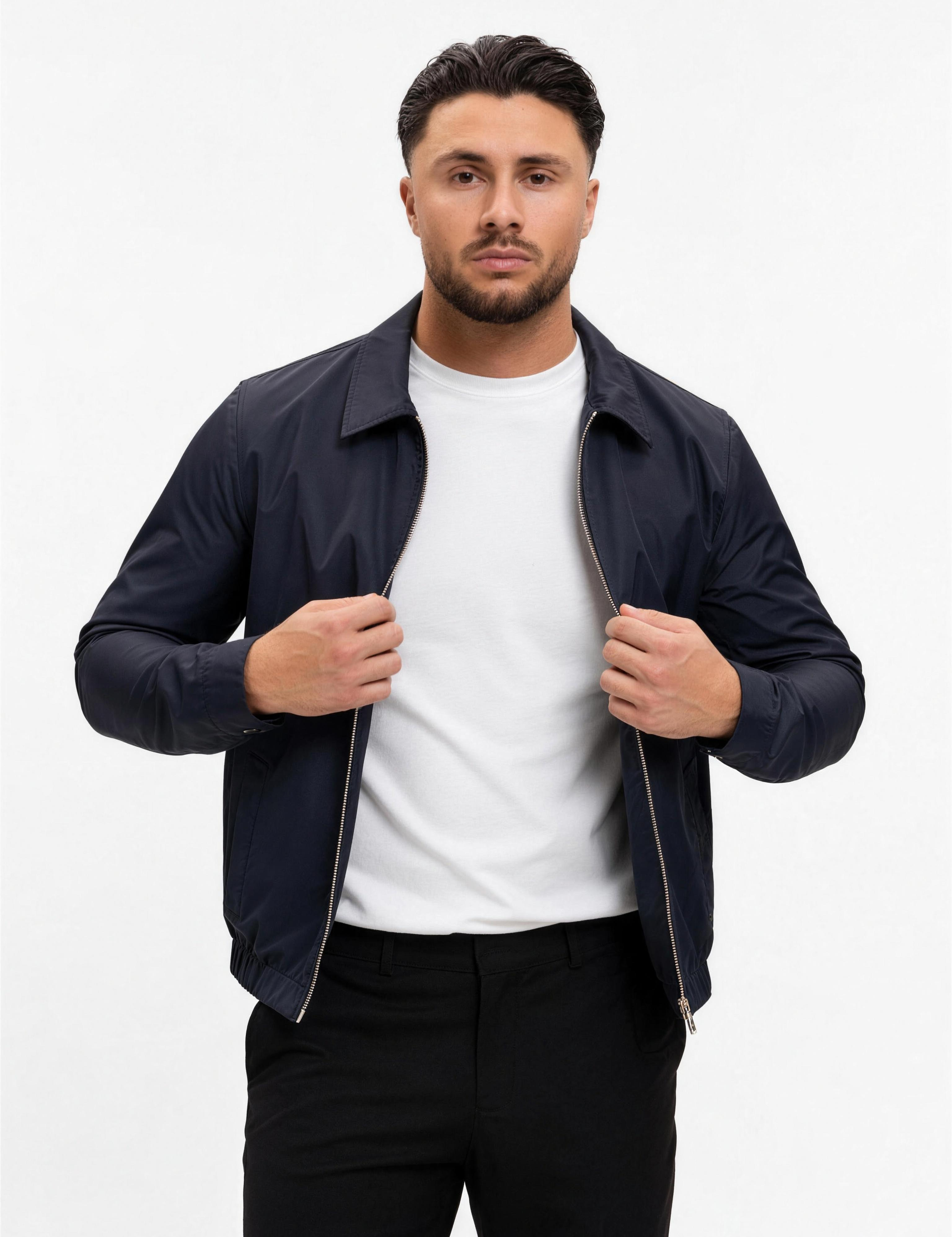 Smart Jacket Navy - voorkant open