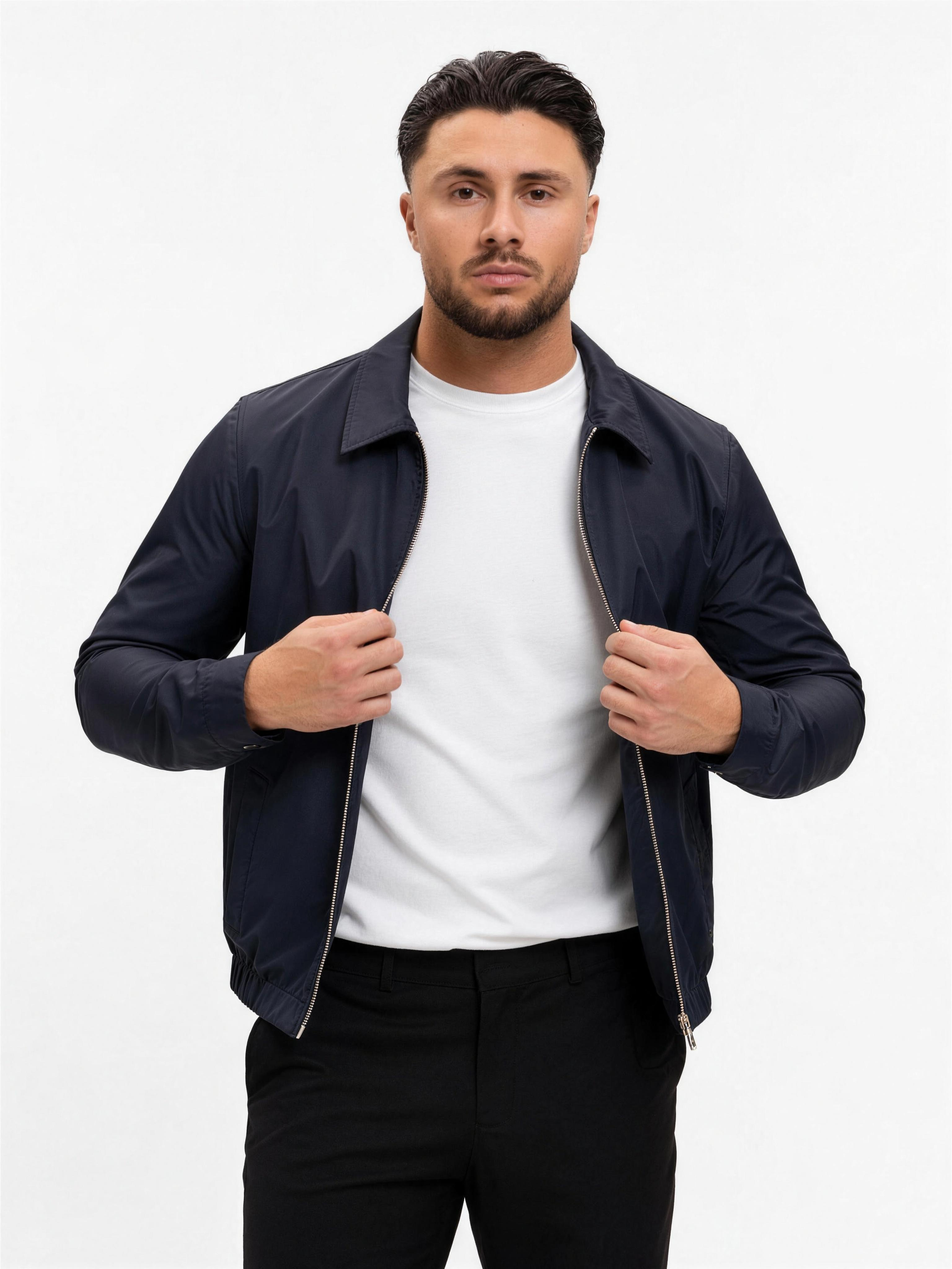 Smart Jacket Navy - voorkant open