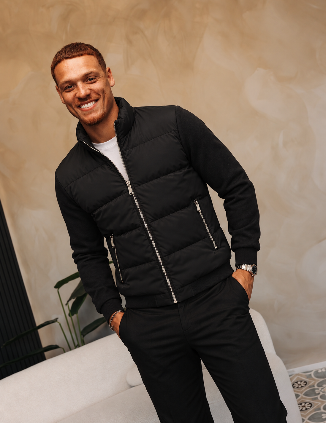 HYBRID PUFFER JACKET | BLACK — lifestylefoto