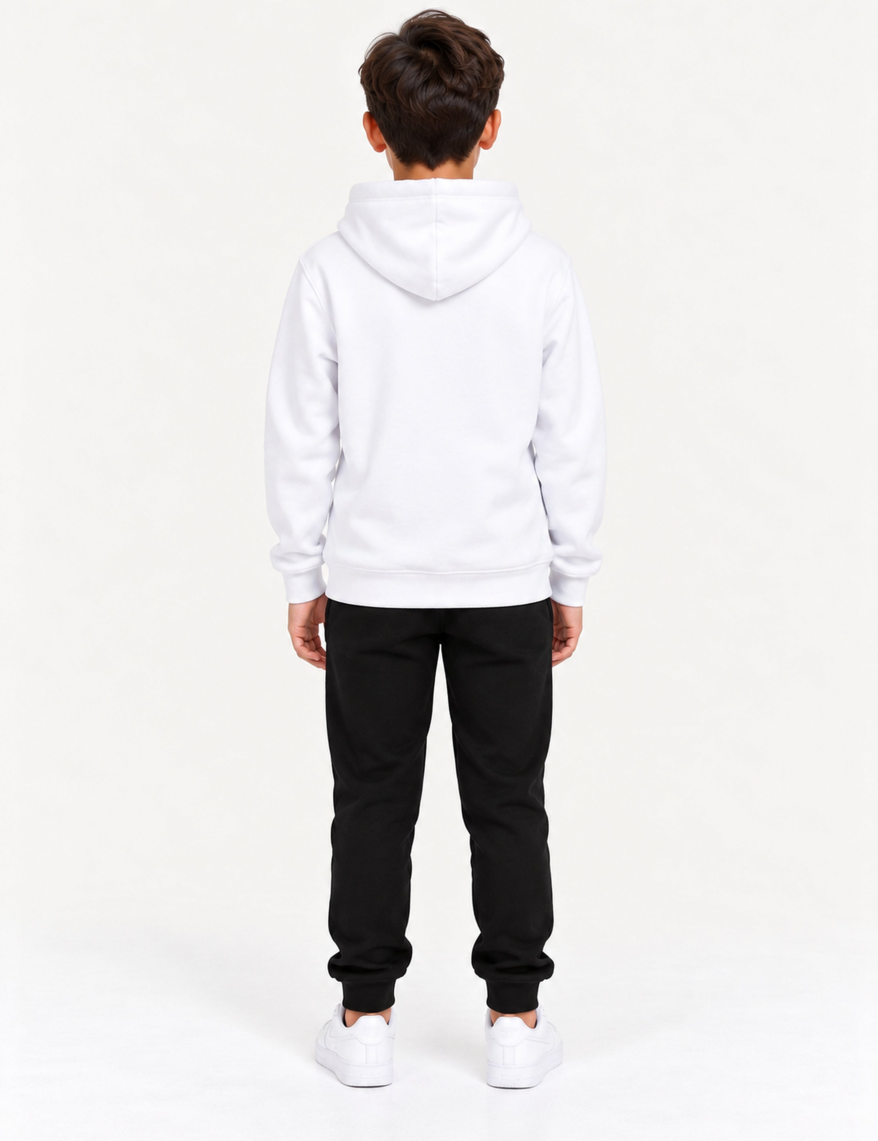 Richesse Brand Hoodie JR White - achterkant op model