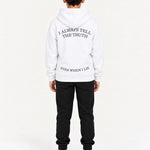 Richesse Capitan Hoodie JR White - achterkant op model
