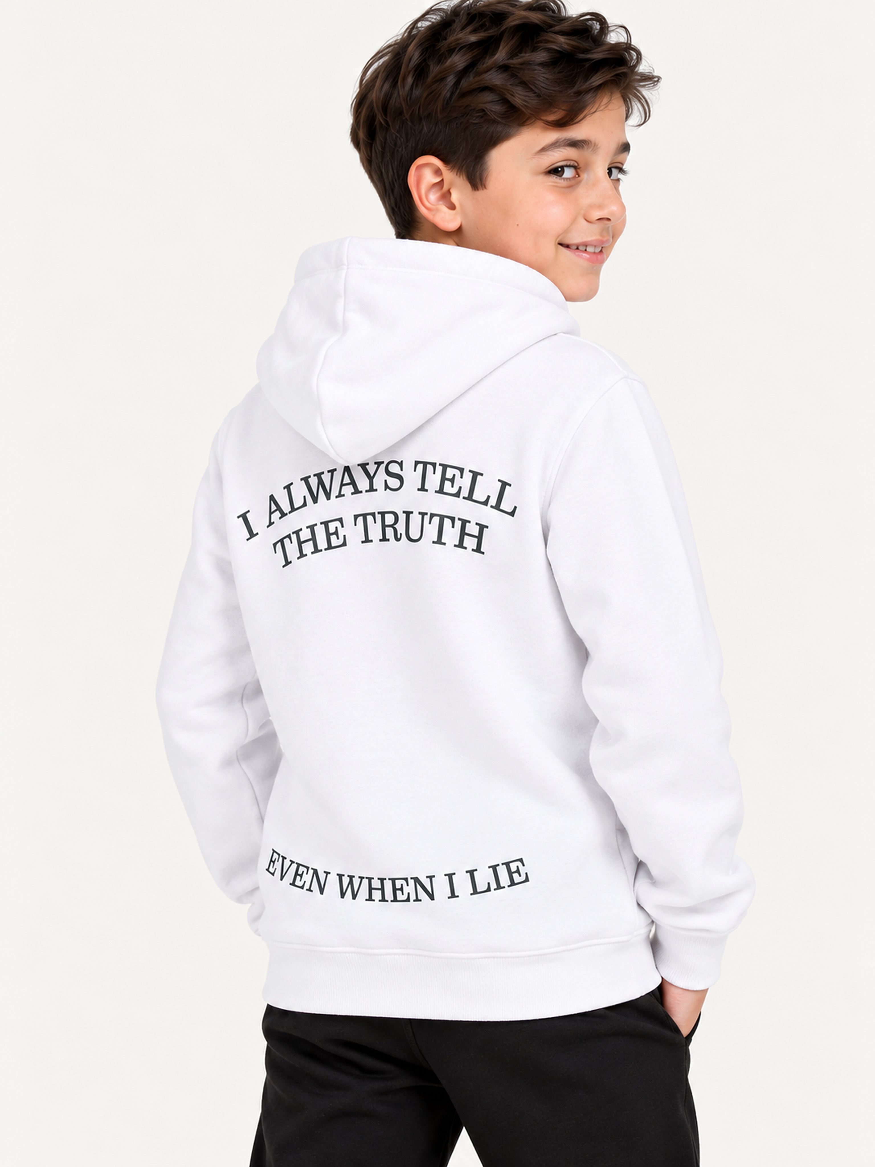 Richesse Capitan Hoodie JR White - close-up print