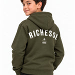 Richesse Deluxe Hoodie JR Green - close-up print
