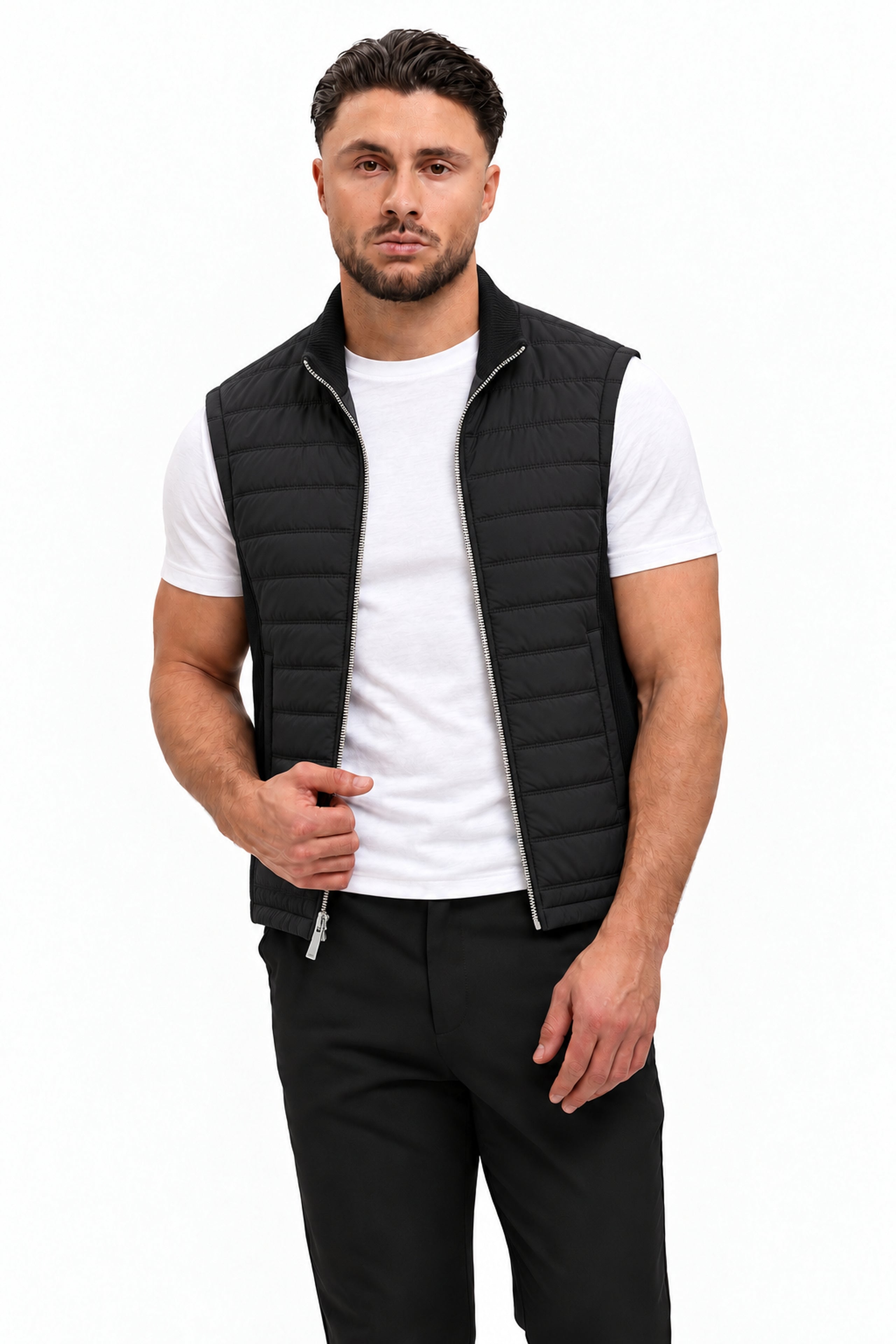 MADRID BODYWARMER BLACK - studio pose