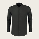 Richesse Mandarin Shirt Black front