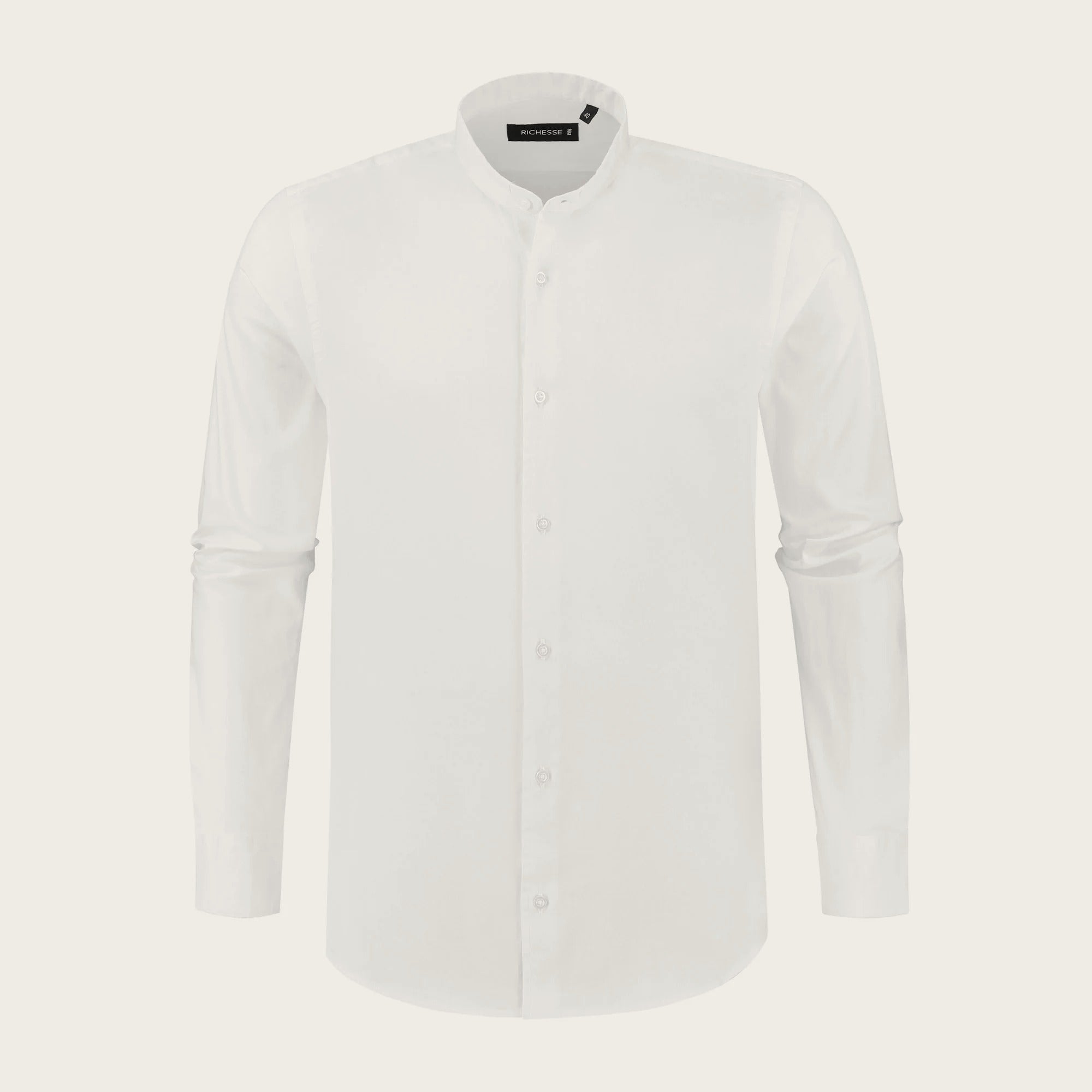 Richesse Mandarin Shirt White front