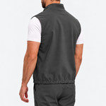 MONZA bodywarmer grijs – achterkant, complete set met bijpassende pants (studio)