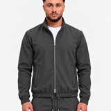 MONZA jacket grijs – voorkant, complete set met bijpassende pants (studio)