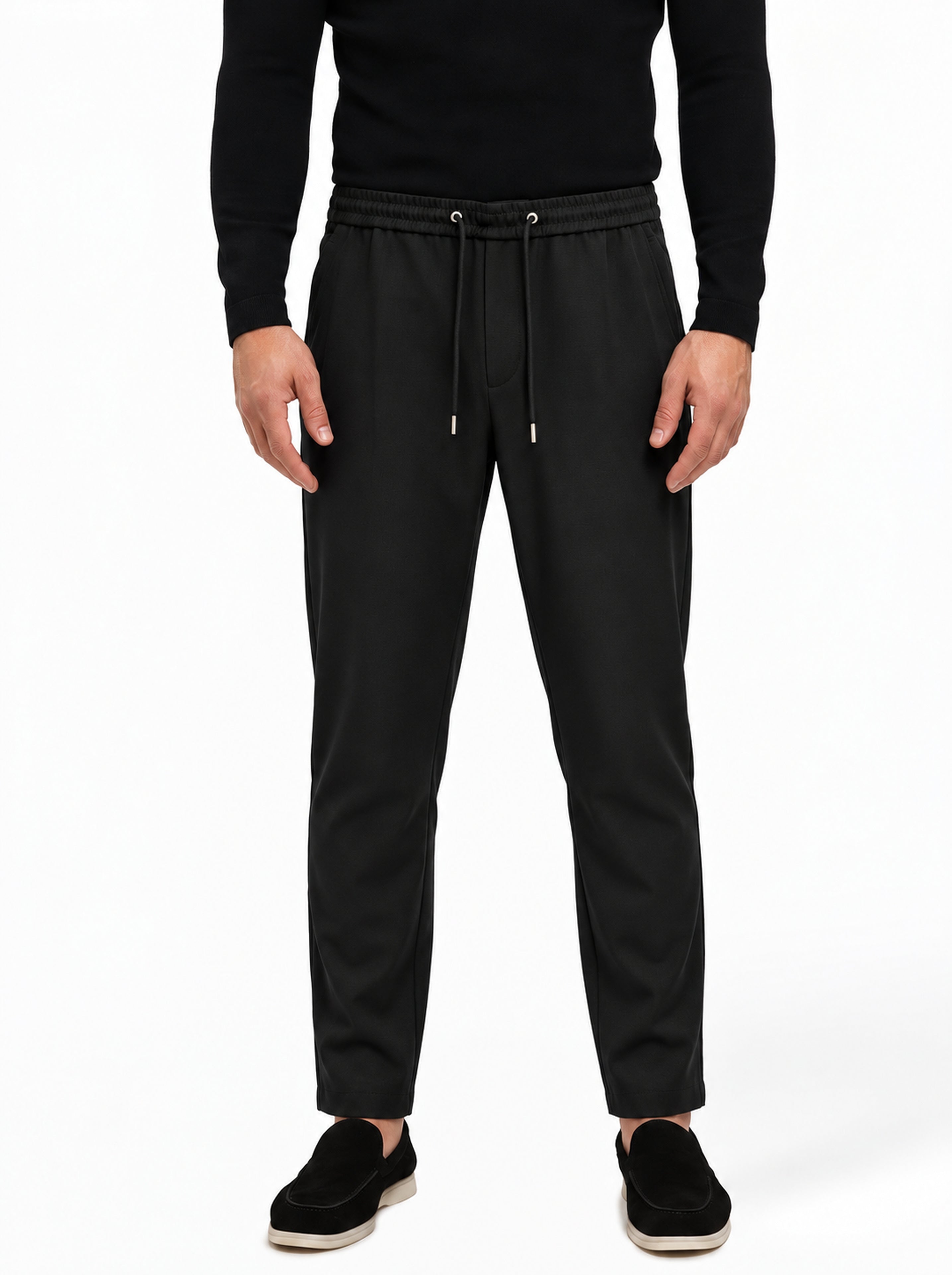 MONZA pants zwart – voorkant op model