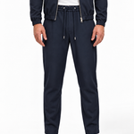 MONZA pants marineblauw – voorkant, complete set met bijpassende jacket (studio)
