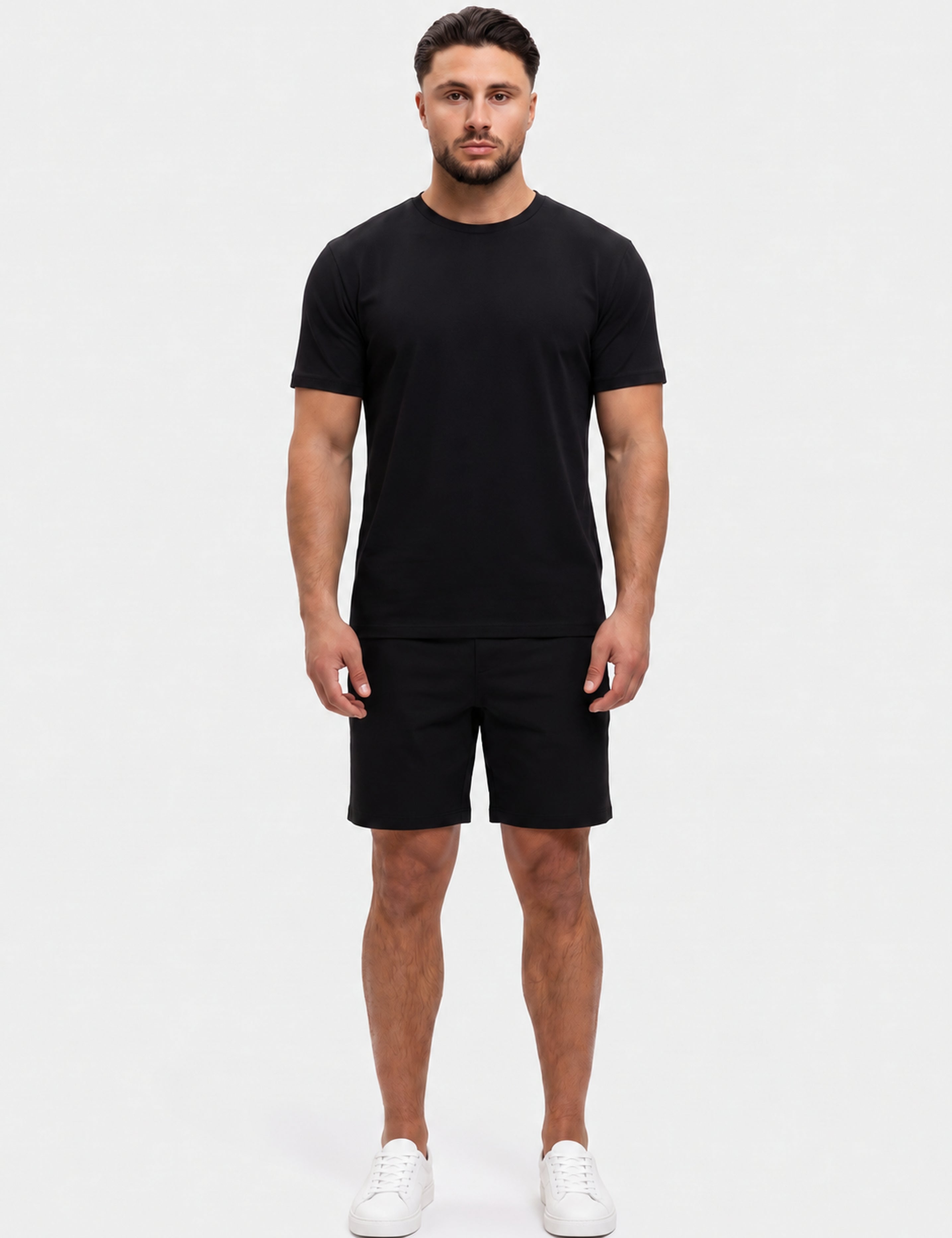 PORTO SET | BLACK - volledige outfit met witte sneakers