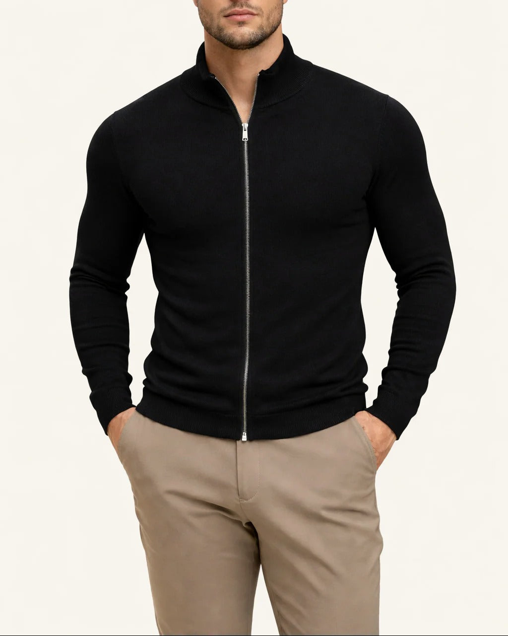 RIVAS HEAVY ZIPPER VEST | BLACK
