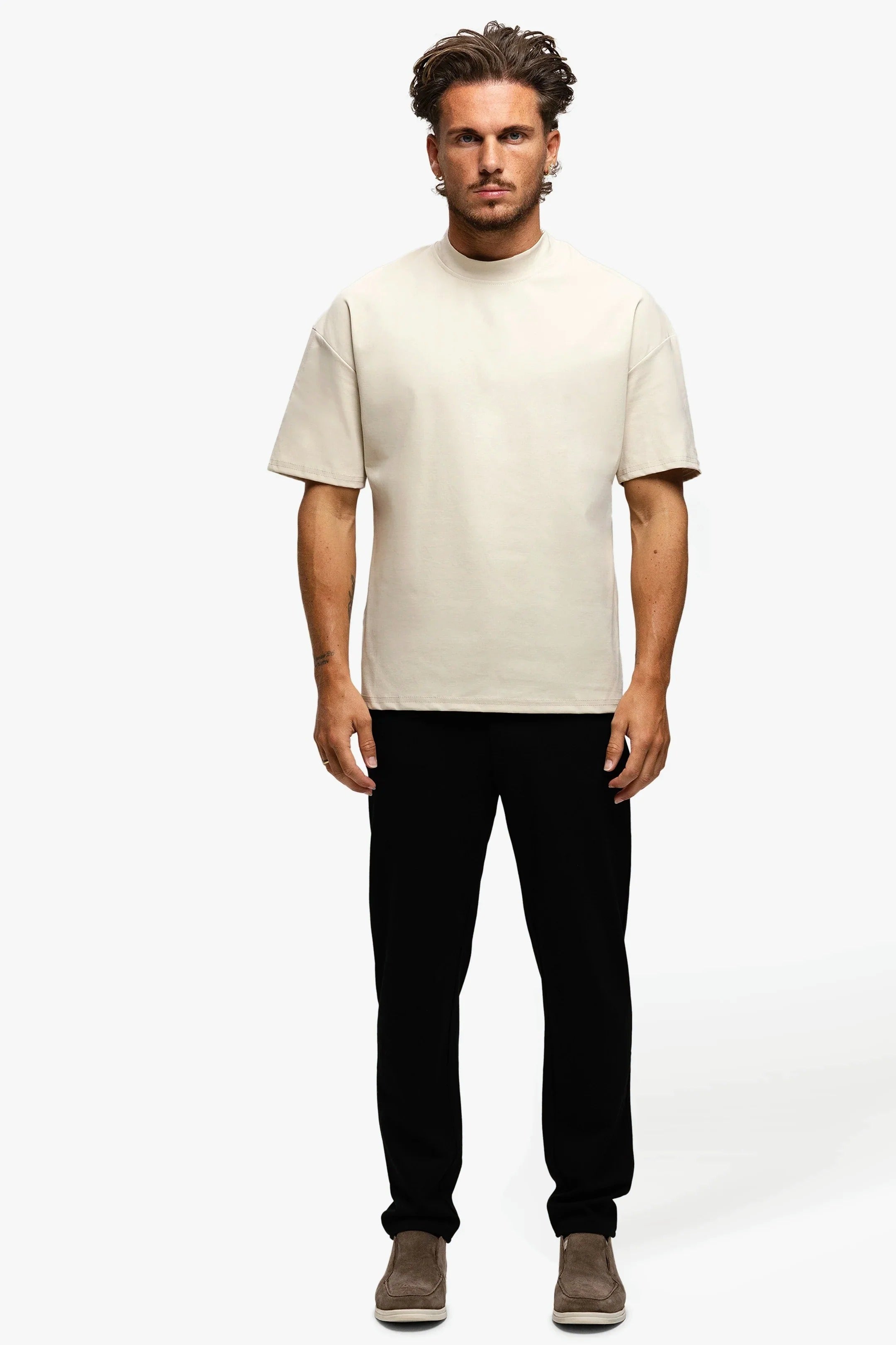 Luxury Shiny Creme T-Shirt
