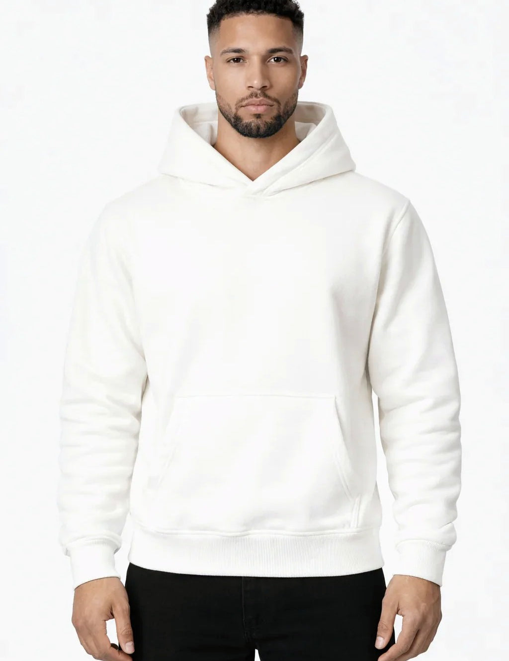 RK Blank Hoodie Creme Slimfit