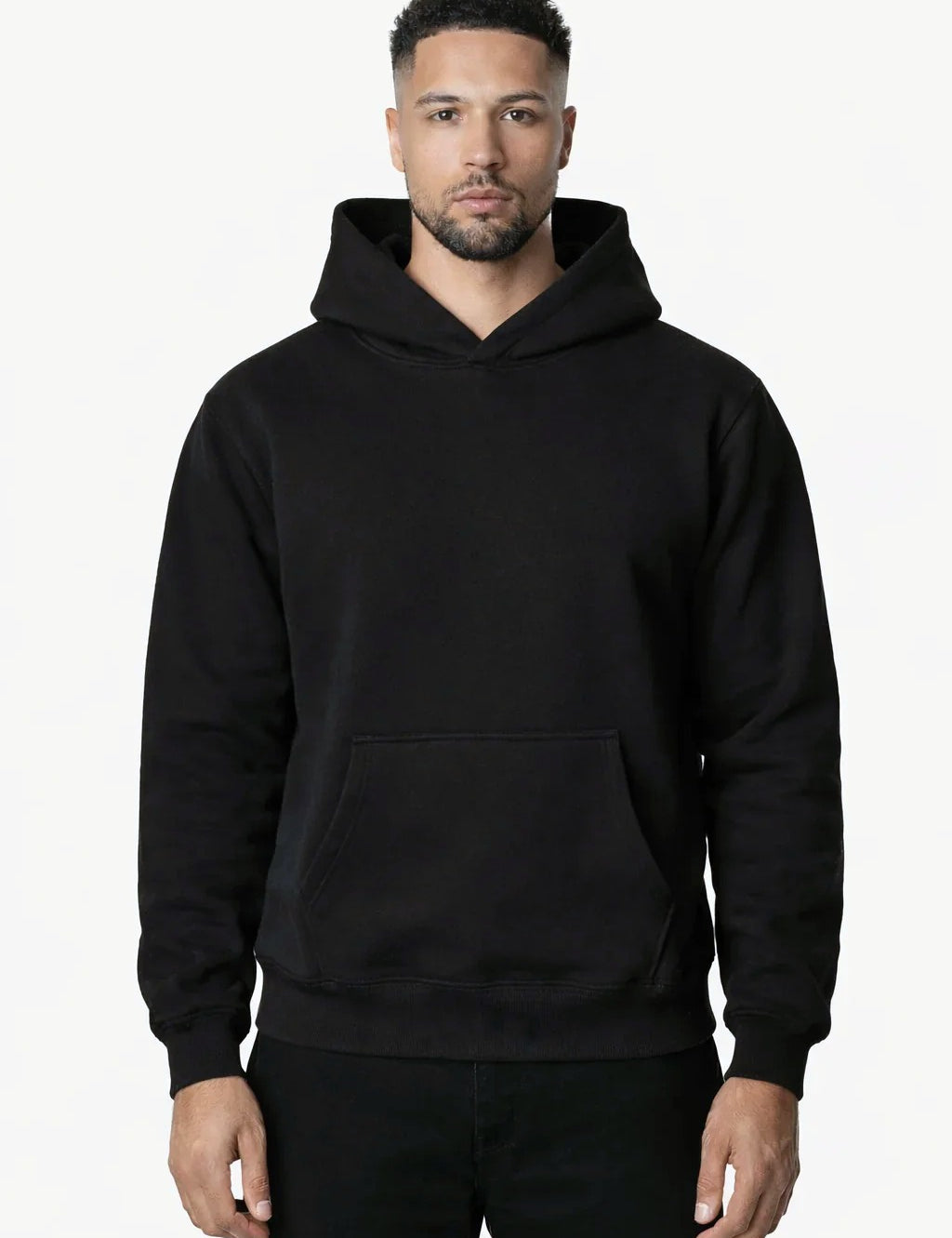 RK Blank Hoodie Black Slimfit