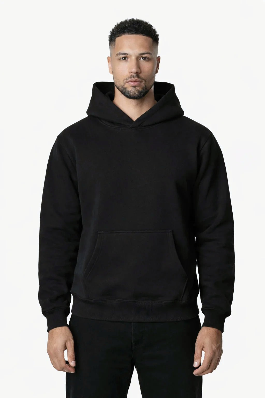 RK Blank Hoodie Black Slimfit