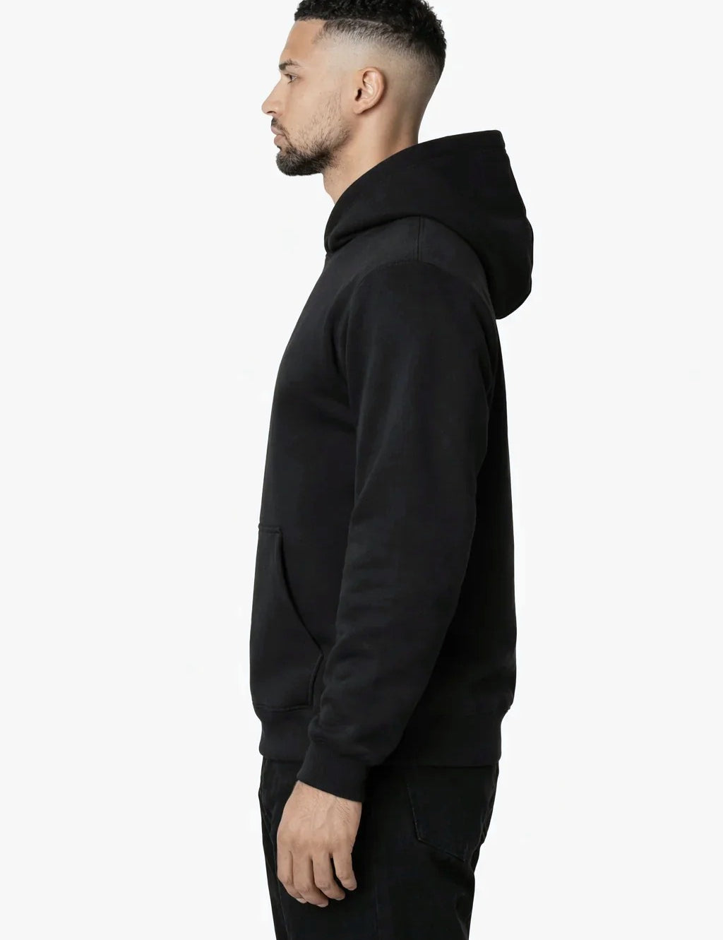 RK Blank Hoodie Black Slimfit