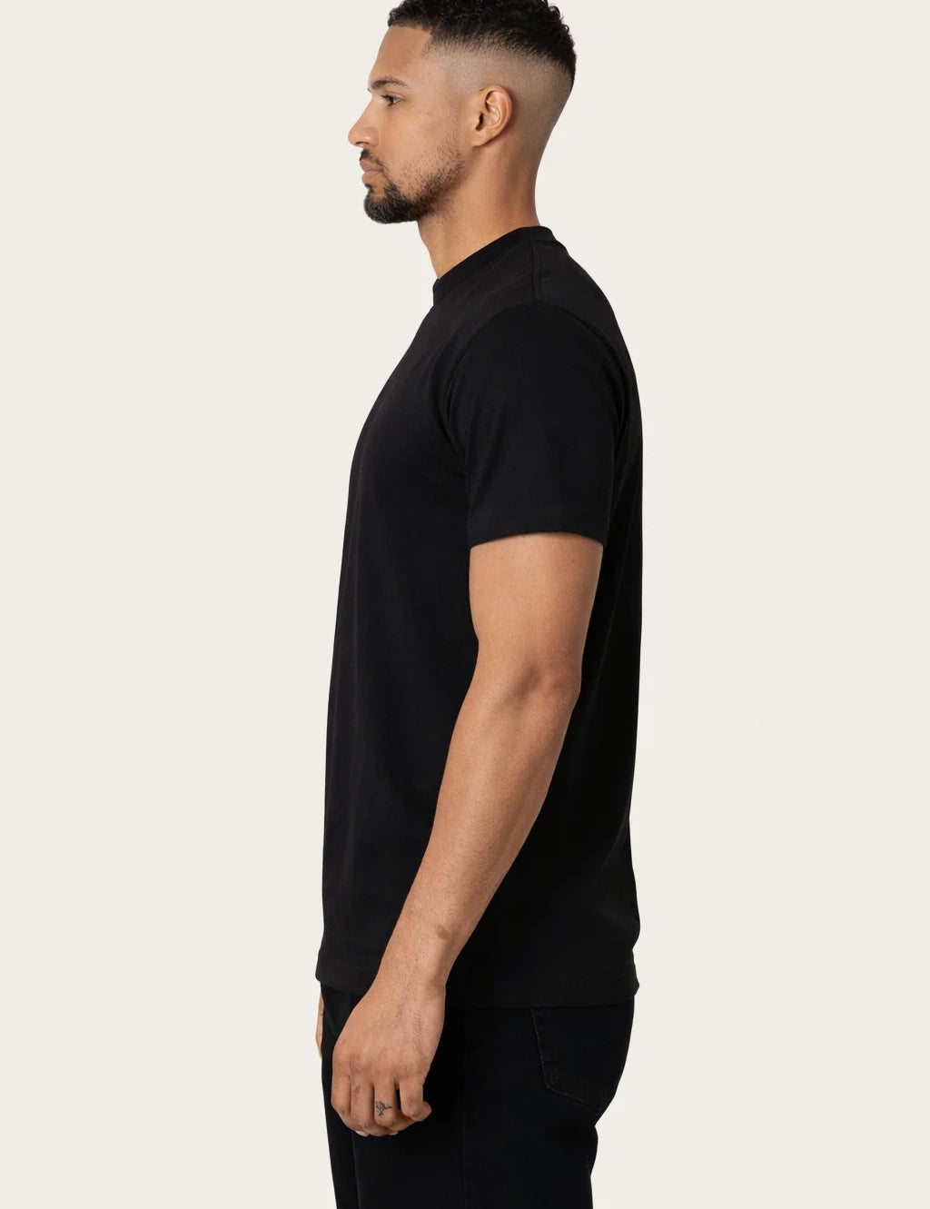 RK BLANK TEE BLACK SLIMFIT