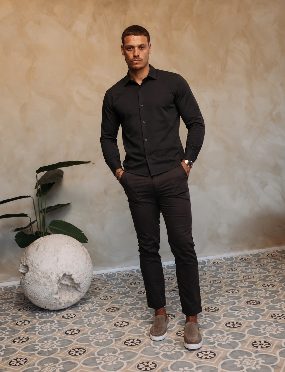 DELUXE SHIRT BLACK — lifestylefoto