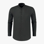 richesse mandarin shirt black