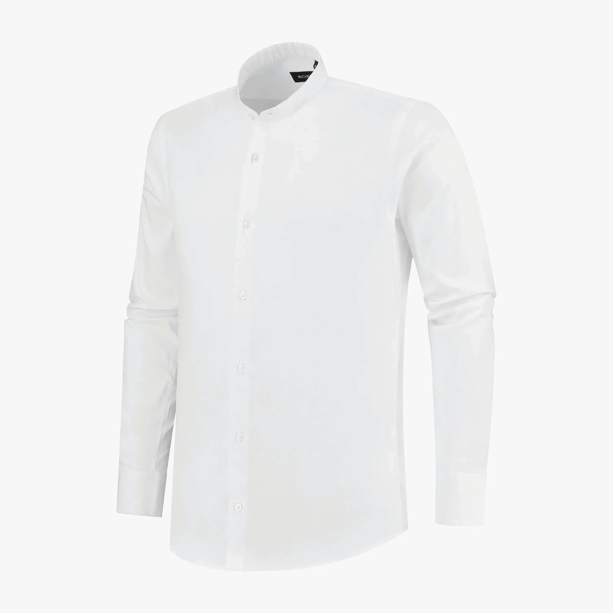 richesse mandarin shirt white