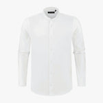 richesse mandarin shirt white