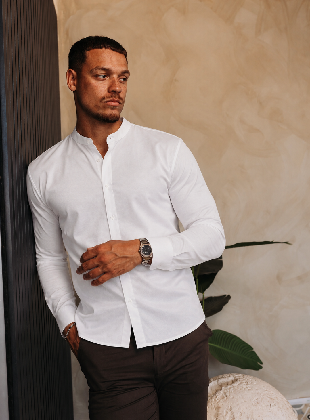 MANDARIN SHIRT WHITE — lifestylefoto