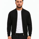 RIVAS HEAVY ZIPPER VEST BLACK - studio voorkant