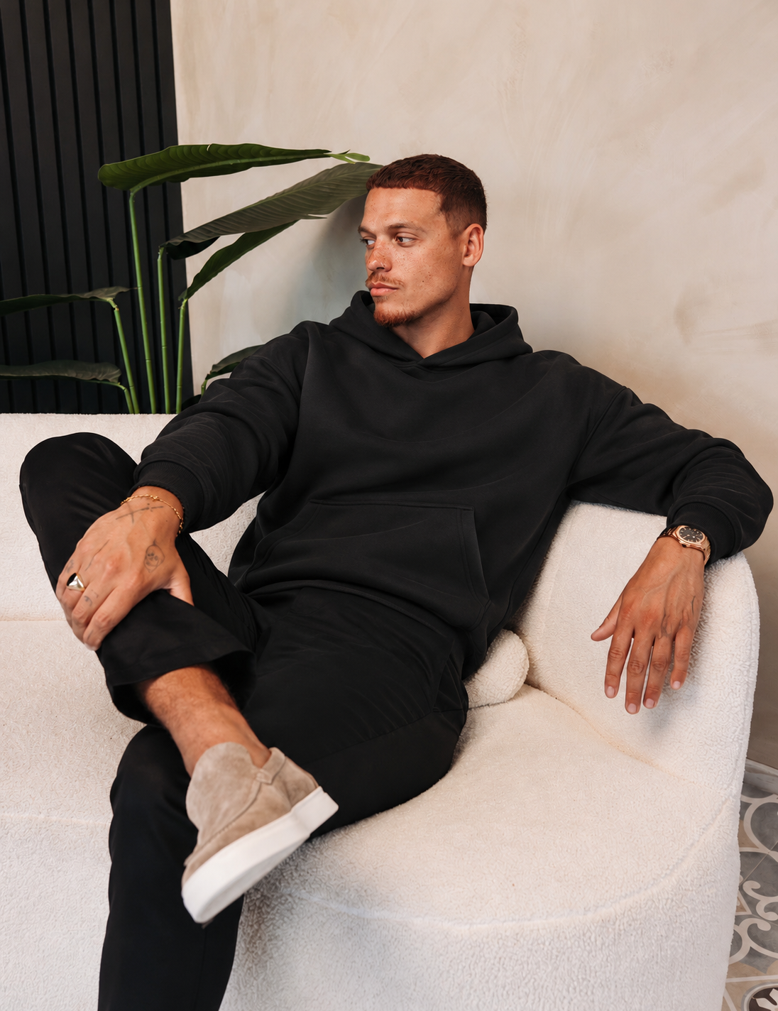 RK BLANK HOODIE BLACK OVERSIZED — lifestylefoto