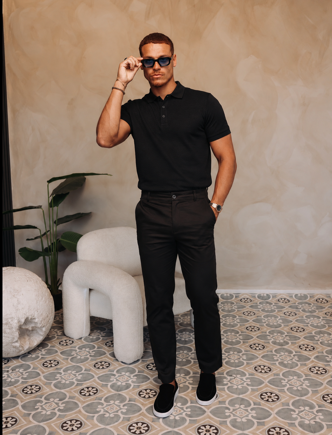 PIQUE CORE POLO | BLACK — lifestylefoto