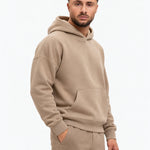 RK Blank Hoodie Brown Oversized - schuin