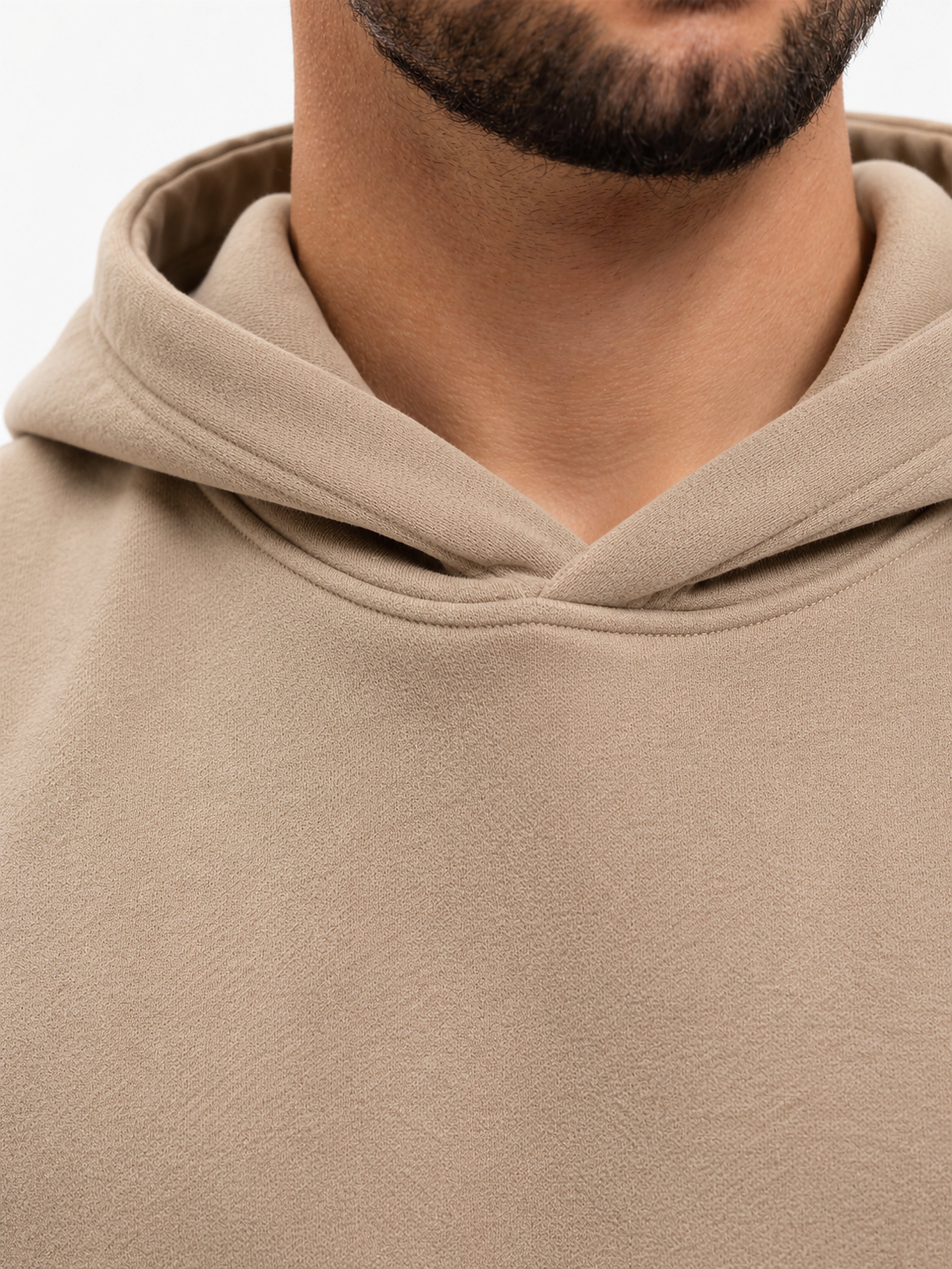 RK Blank Hoodie Brown Oversized - detail