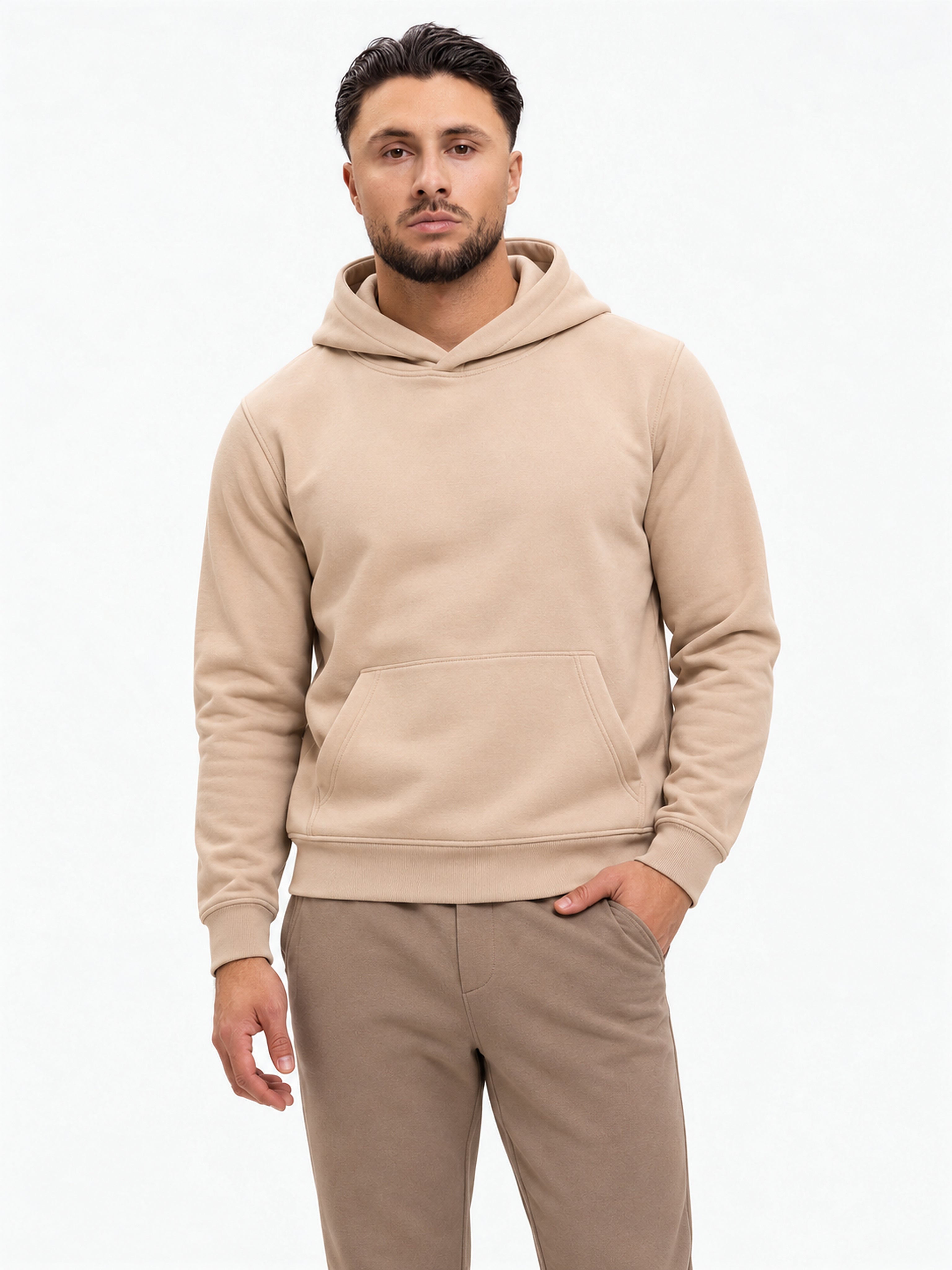 RK Blank Hoodie Brown Regular Fit - voorkant