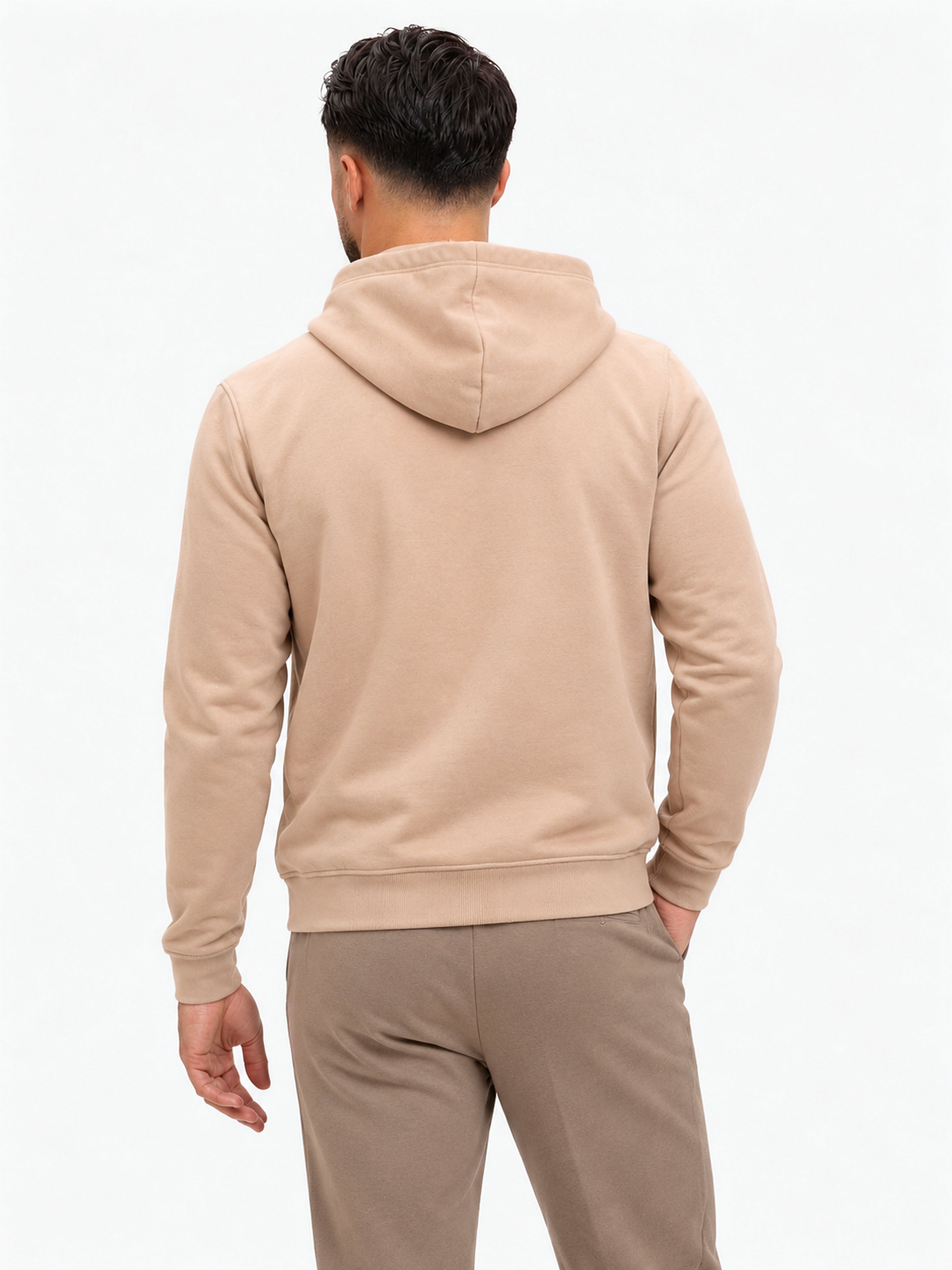 RK Blank Hoodie Brown Regular Fit - achterkant