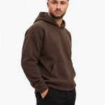 RK Blank Hoodie Coffee Oversized - schuin