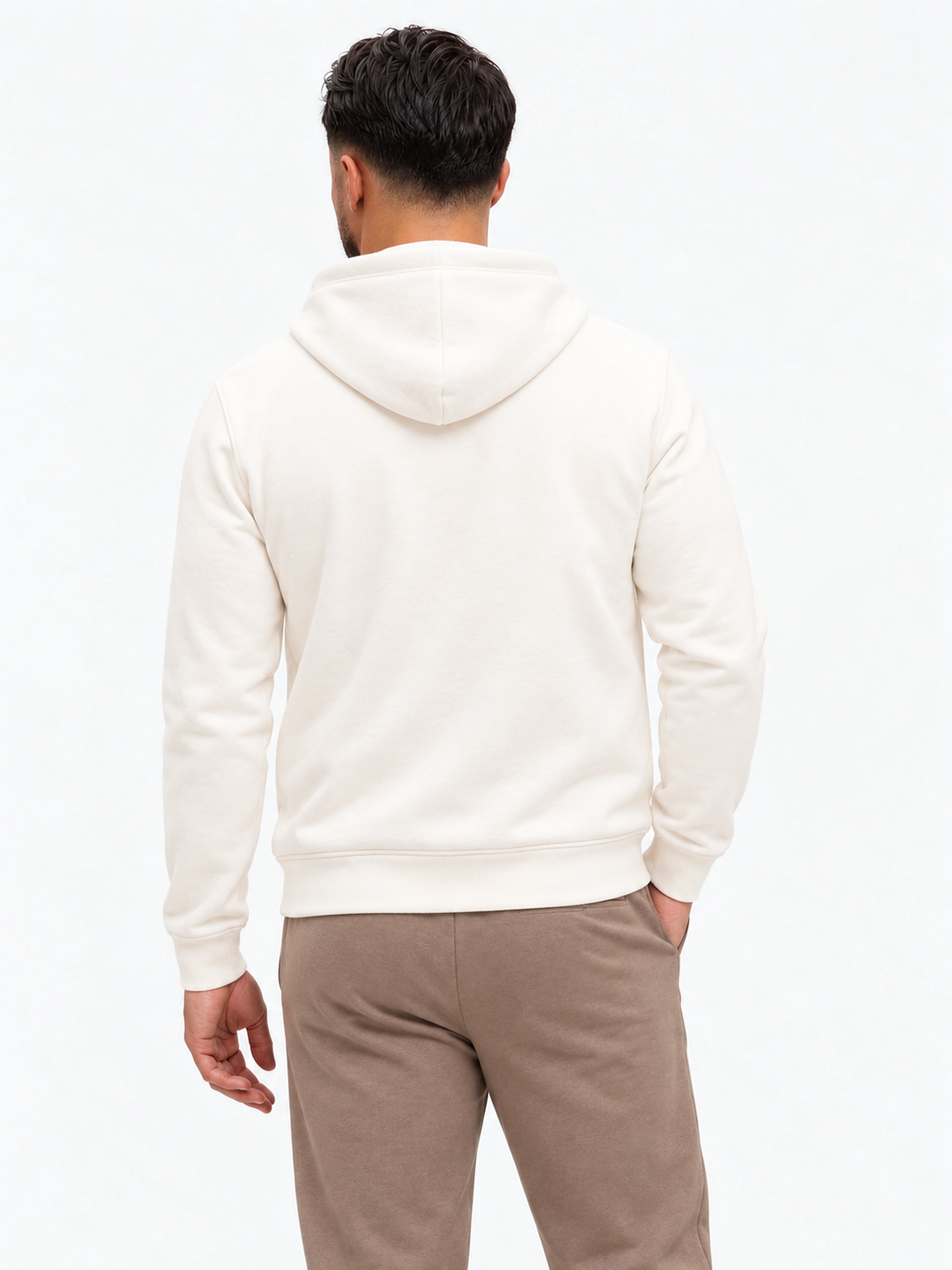 RK Blank Hoodie Creme Regular Fit - achterkant