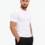 RK Blank Tee White Slimfit - schuin